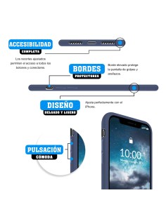 Funda Silicona para Apple iPhone X / Xs Azul Cobalto -... 2