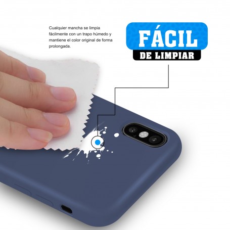 Funda Silicona para Apple iPhone X / Xs Azul Cobalto - Librephonia