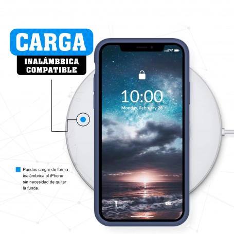 Funda Silicona para Apple iPhone X / Xs Azul Cobalto - Librephonia