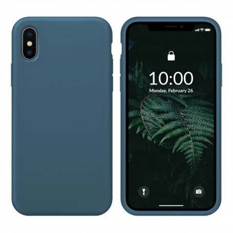 Funda Silicona para Apple iPhone X / Xs Azul Cosmos - Librephonia