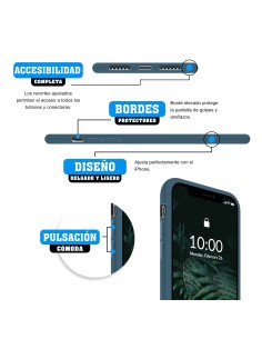 Funda Silicona para Apple iPhone X / Xs Azul Cosmos -... 2