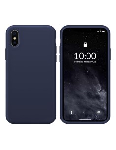 Funda Silicona para Apple iPhone X / Xs Azul Medianoche -...