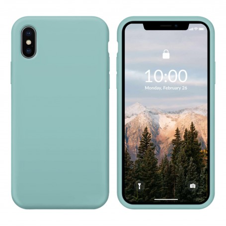 Funda Silicona para Apple iPhone X / Xs Azul Mar - Librephonia