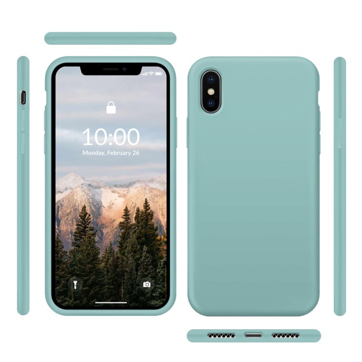 Funda Silicona para Apple iPhone X / Xs Azul...