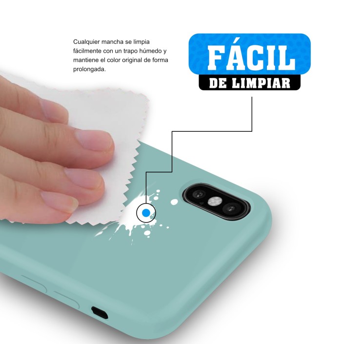 Funda Silicona para Apple iPhone X / Xs Azul...