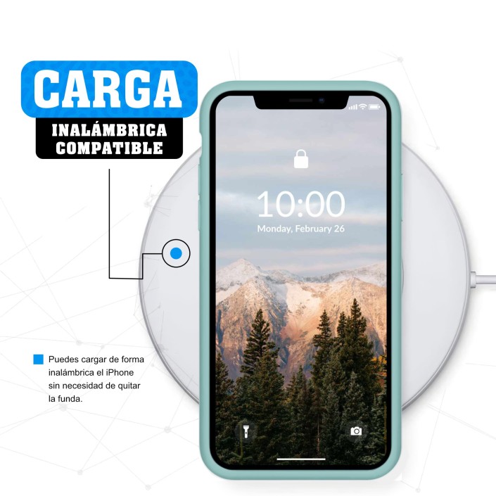 Funda Silicona para Apple iPhone X / Xs Azul...