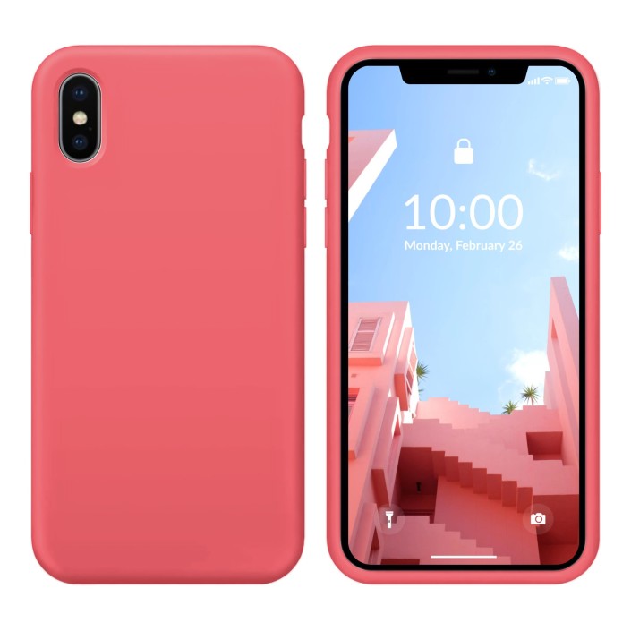 Funda Silicona para Apple iPhone X / Xs Rosa...