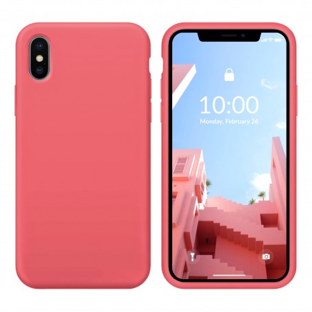 Funda Silicona para Apple iPhone X / Xs Rosa Peonía - Librephonia