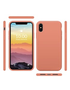 Funda Silicona para Apple iPhone X / Xs Melocotón -... 2