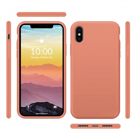 Funda Silicona para Apple iPhone X / Xs Melocotón - Librephonia
