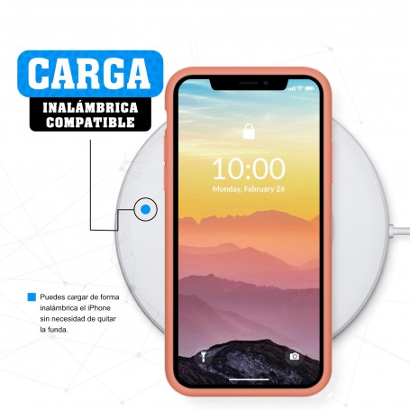 Funda Silicona para Apple iPhone X / Xs Melocotón - Librephonia