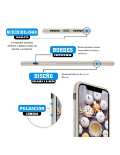 Funda Silicona para Apple iPhone X / Xs Piedra - Librephonia 2