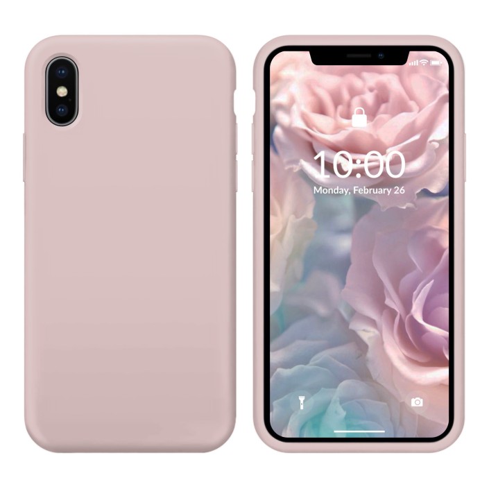 Funda Silicona para Apple iPhone X / Xs Rosa...