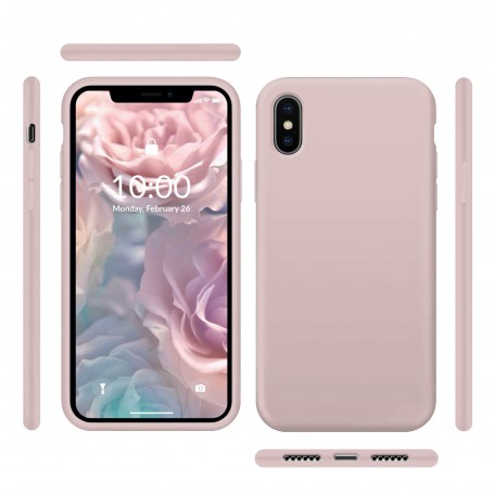 Funda Silicona para Apple iPhone X / Xs Rosa Claro - Librephonia
