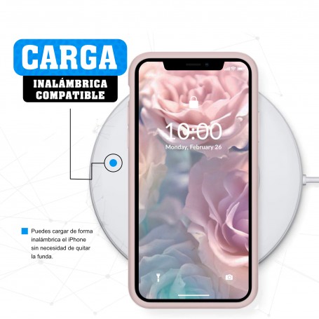 Funda Silicona para Apple iPhone X / Xs Rosa Claro - Librephonia