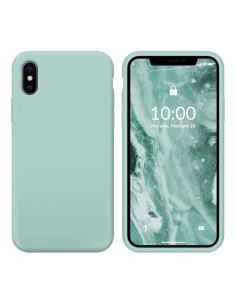 Funda Silicona para Apple iPhone X / Xs Verde Marino -...