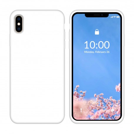 Funda Silicona para Apple iPhone Xs Max Blanco - Librephonia