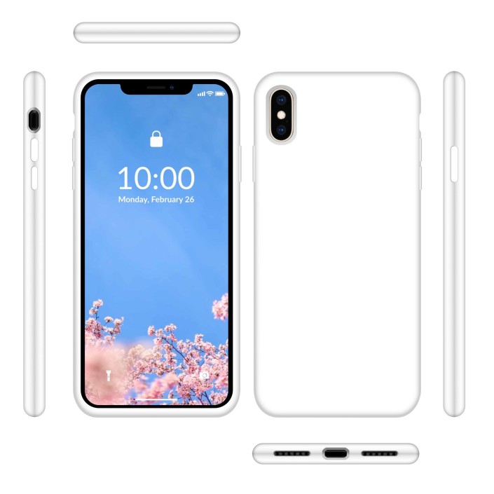 Funda Silicona para Apple iPhone Xs Max Blanco...