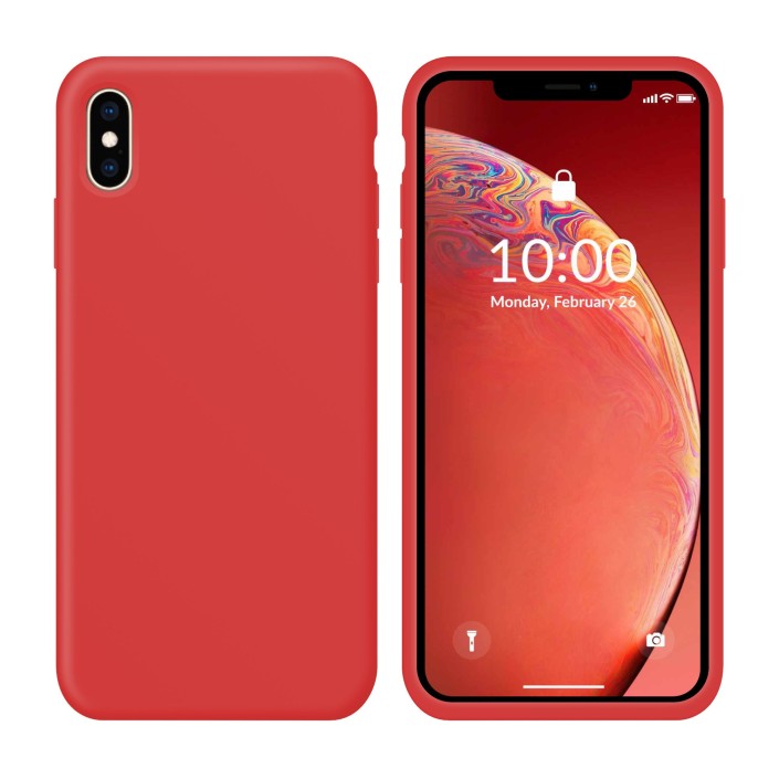 Funda Silicona para Apple iPhone Xs Max Rojo -...