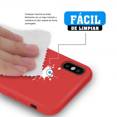 Funda Silicona para Apple iPhone Xs Max Rojo - Librephonia