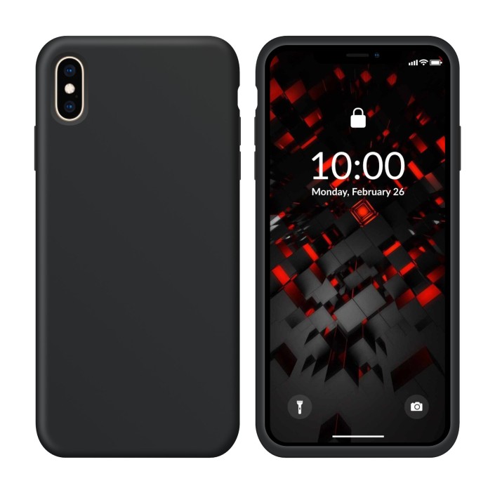 Funda Silicona para Apple iPhone Xs Max Negro -...