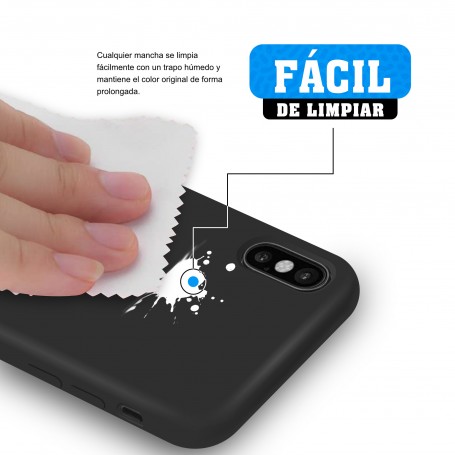 Funda Silicona para Apple iPhone Xs Max Negro - Librephonia