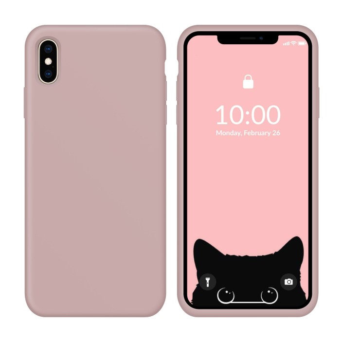 Funda Silicona para Apple iPhone Xs Max Rosa...
