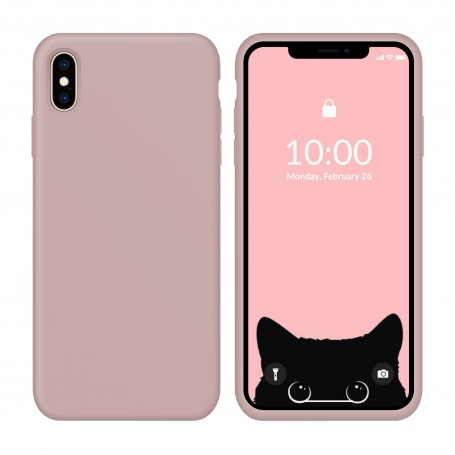 Funda Silicona para Apple iPhone Xs Max Rosa Arena - Librephonia