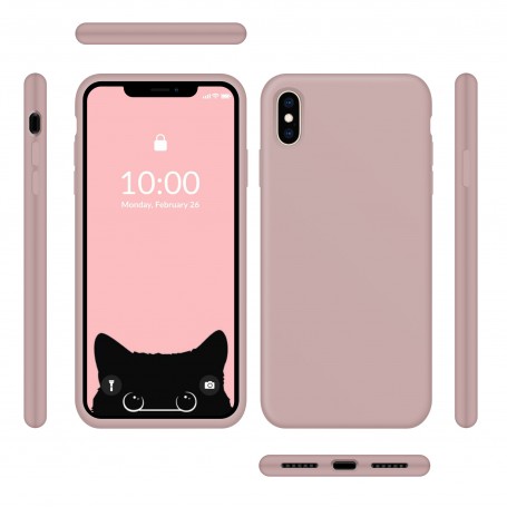Funda Silicona para Apple iPhone Xs Max Rosa Arena - Librephonia