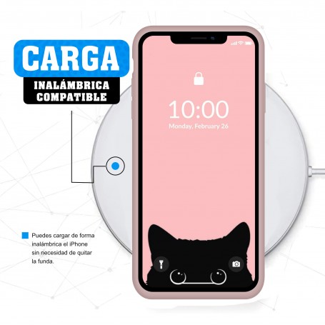 Funda Silicona para Apple iPhone Xs Max Rosa Arena - Librephonia