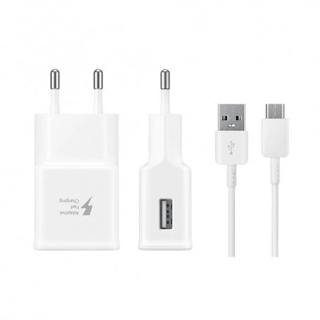 Cargador Rápido Compatible EP-TA20EWE y Cable USB Tipo C para Samsung Galaxy S8 | S9 | S10 | Edge | Note | Tab - Librephonia
