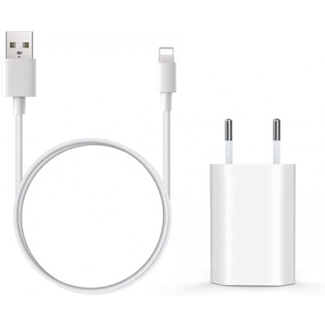 Cargador para Apple compatible con iPhone | iPad | iPod  MD813 USB + Cable MD818 - Librephonia