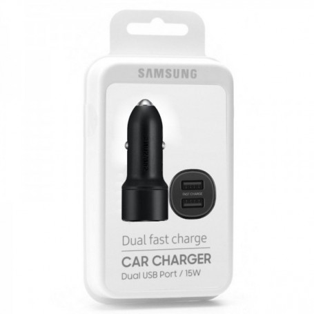 Samsung Cargador Coche USB EP-L1100NB Dual 2A Negro