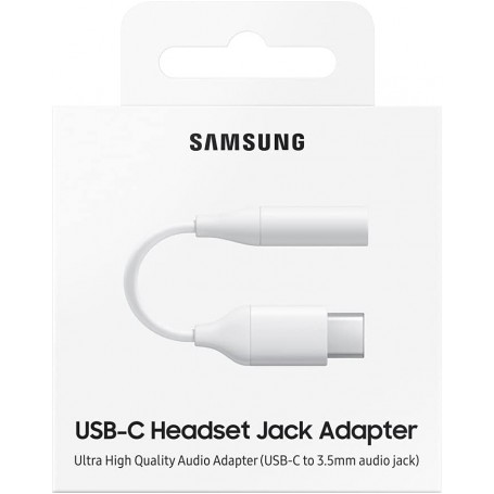 Adaptador Original Samsung de USB-C a Jack 3,5mm EE-UC10JUW Blanco
