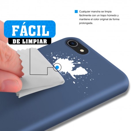 Funda Silicona para Apple iPhone 7 / 8 / SE 2020 Azul Océano - Librephonia
