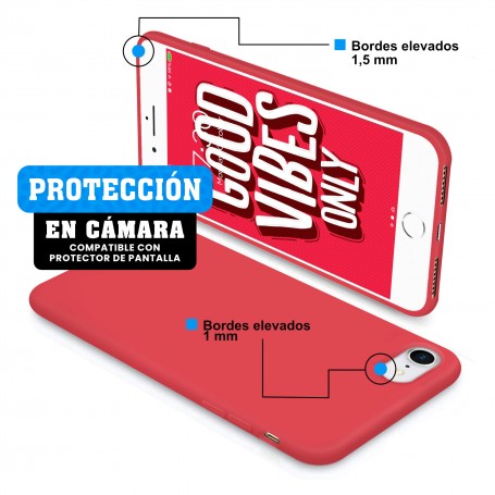 Funda Silicona para Apple iPhone 7 / 8 / SE 2020 Frambuesa - Librephonia