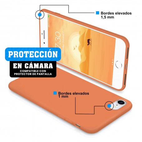 Funda Silicona para Apple iPhone 7 / 8 / SE 2020 Vitamina C - Librephonia