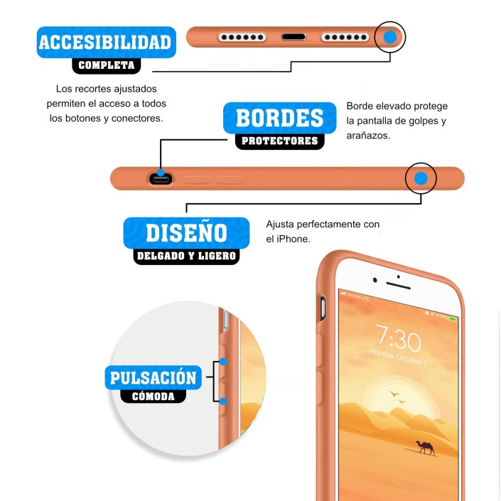 Funda Silicona para Apple iPhone 7 / 8 / SE...