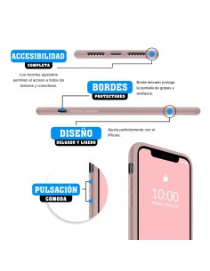 Funda Silicona para Apple iPhone X / Xs Rosa Arena -... 2