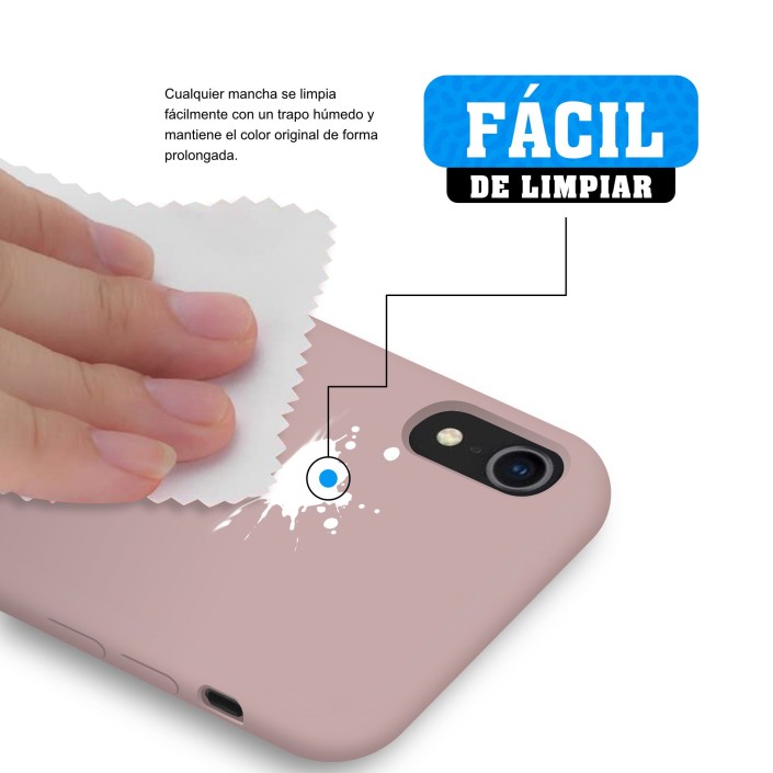 Funda Silicona para Apple iPhone Xr Rosa Arena...