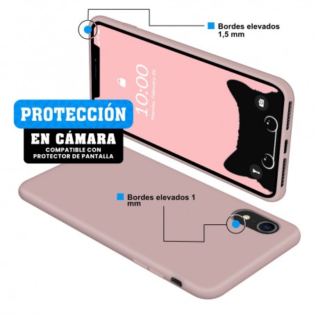 Funda Silicona para Apple iPhone Xr Rosa Arena - Librephonia