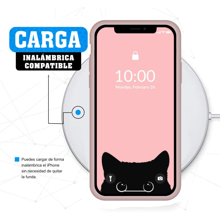 Funda Silicona para Apple iPhone Xr Rosa Arena...