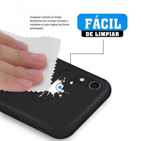 Funda Silicona para Apple iPhone Xr Negro Librephonia