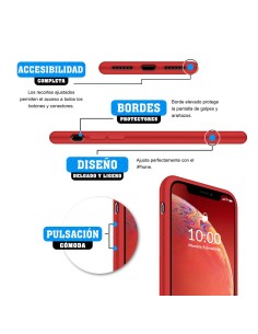 Funda Silicona para Apple iPhone Xr Rojo - Librephonia 2