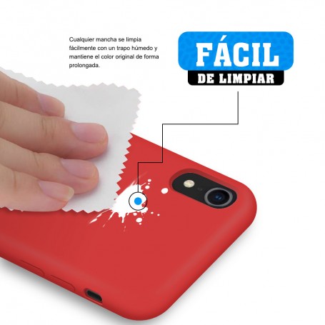 Funda Silicona para Apple iPhone Xr Rojo - Librephonia