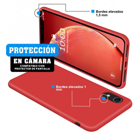 Funda Silicona para Apple iPhone Xr Rojo - Librephonia