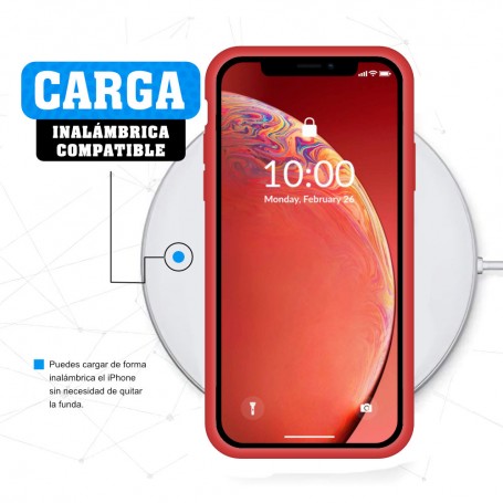 Funda Silicona para Apple iPhone Xr Rojo - Librephonia