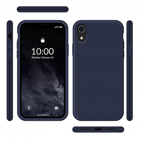 Funda Silicona para Apple iPhone Xr Azul Medianoche - Librephonia